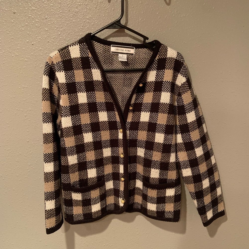 Black and Tan Sweater Jacket